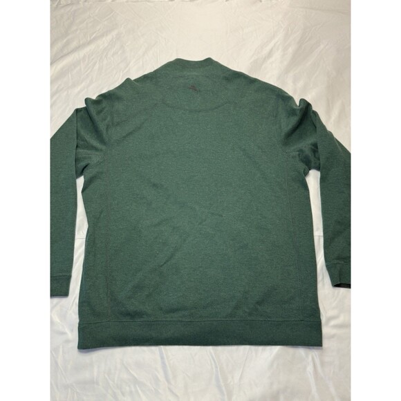 Tommy Bahama Flipshore 1/4 Zip Reversible Sweatshirt Green & Gray Mens Large - Picture 7 of 11